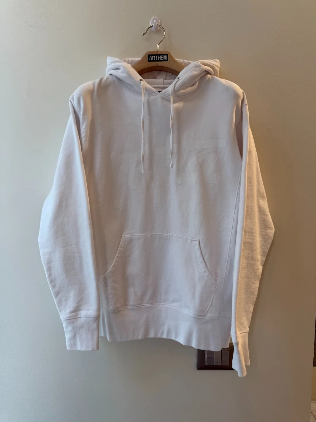 Patta Hoodie White Big Logo - L