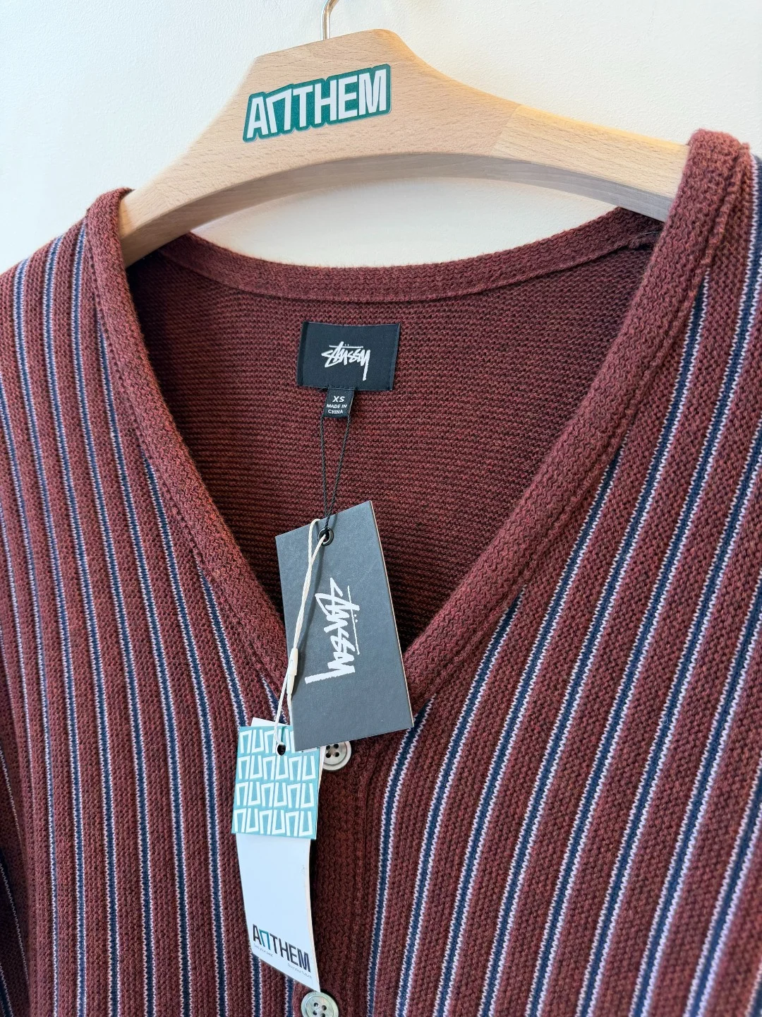 Stussy Cardigan Bordeoux – XS