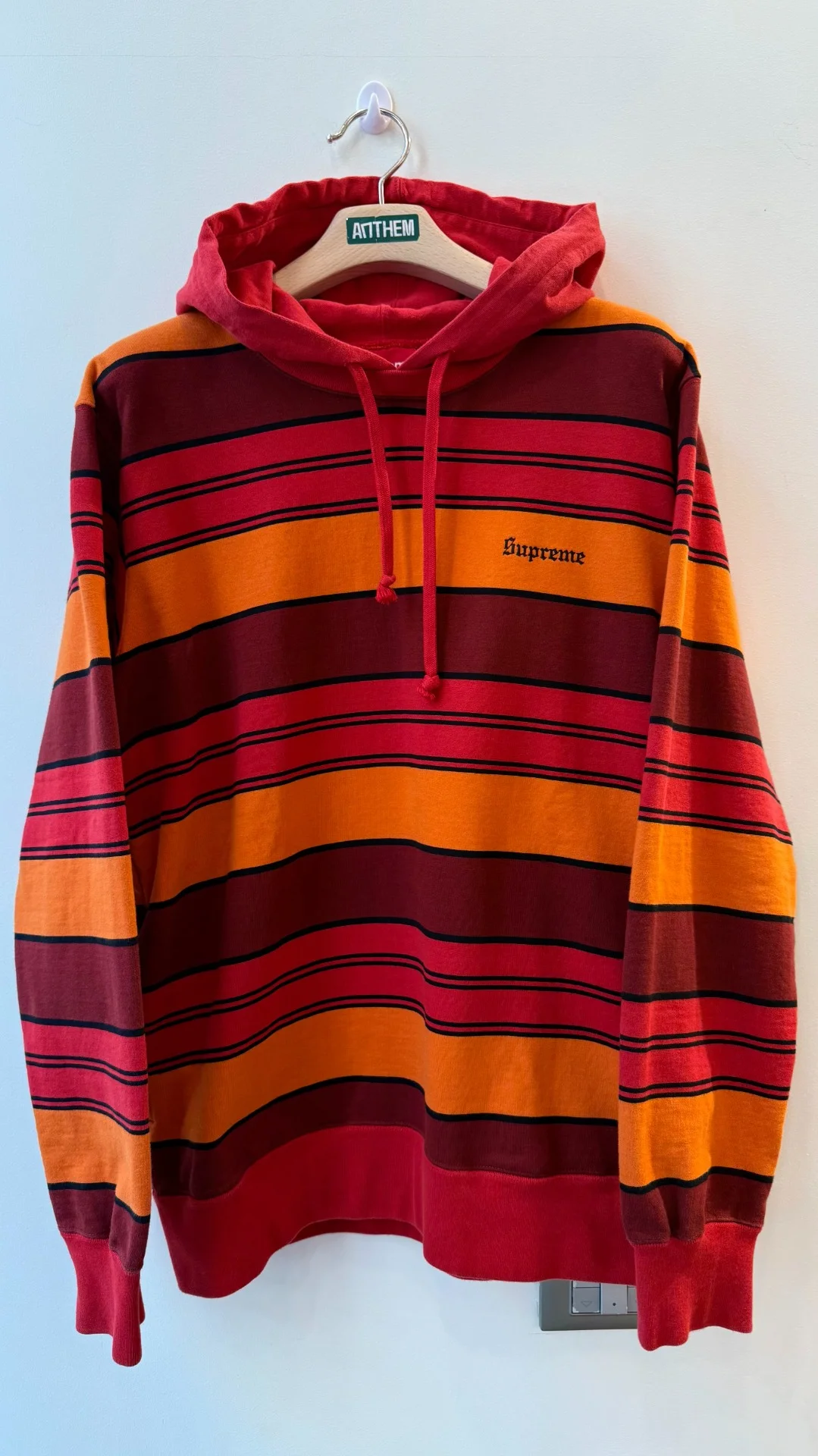 Supreme Raye Orange Hoodie - L