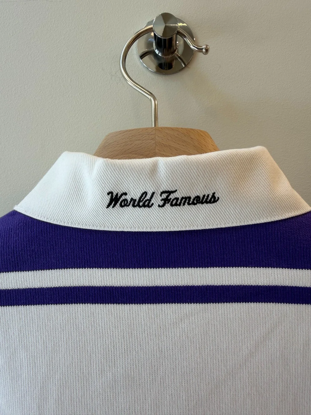 Nike x Supreme Stripe Rugby Purple – M