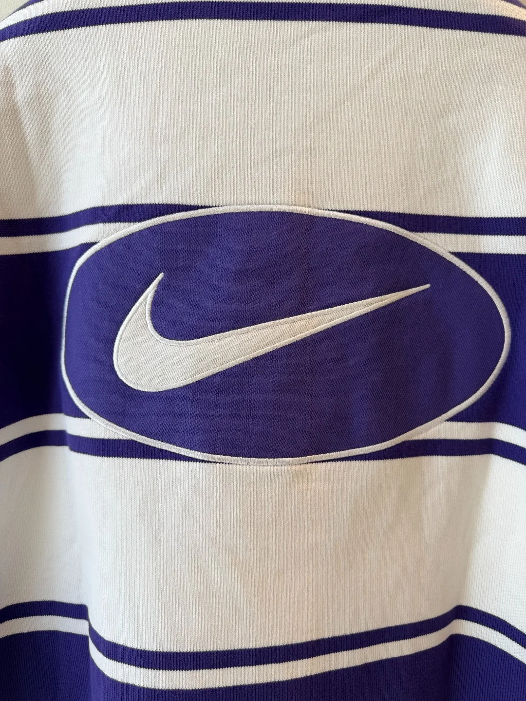 Nike x Supreme Stripe Rugby Purple – M
