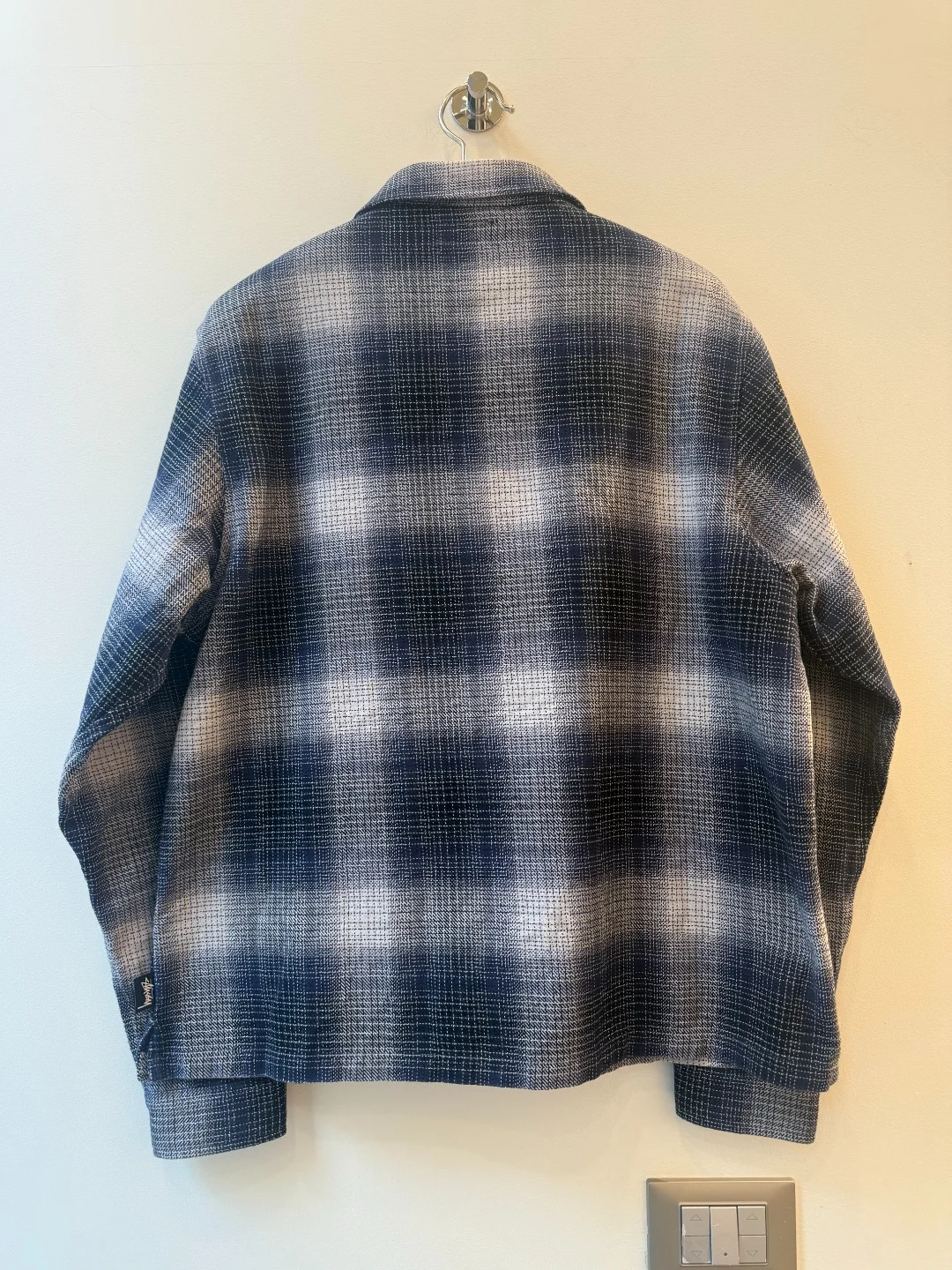 Stussy Blu Checked Overshirt – M