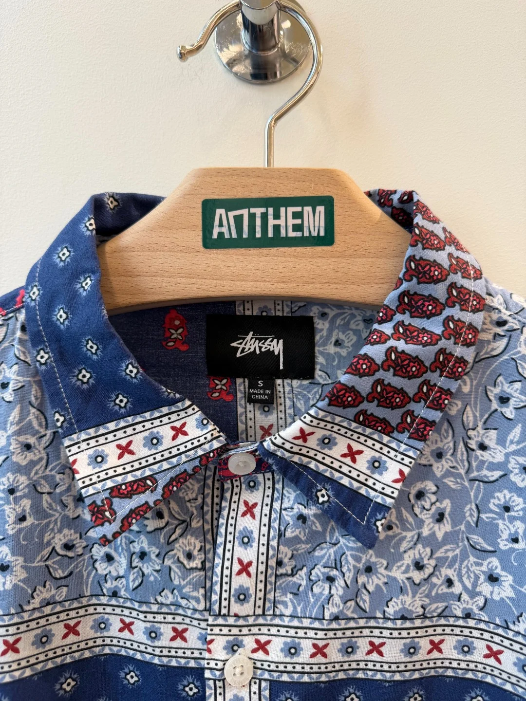 Stussy Paisley Blue Shirt