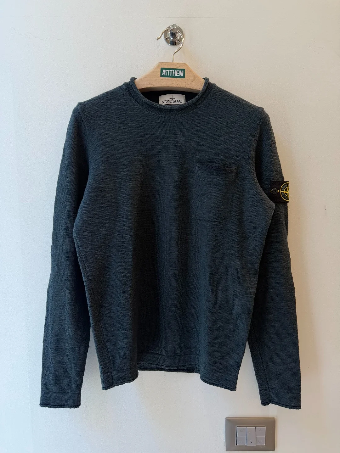 Stone Island Stretch Wool Petrol Knit