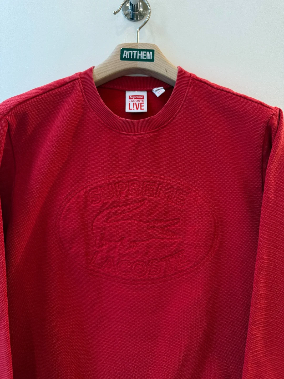 Lacoste x Supreme Crewneck Red – M