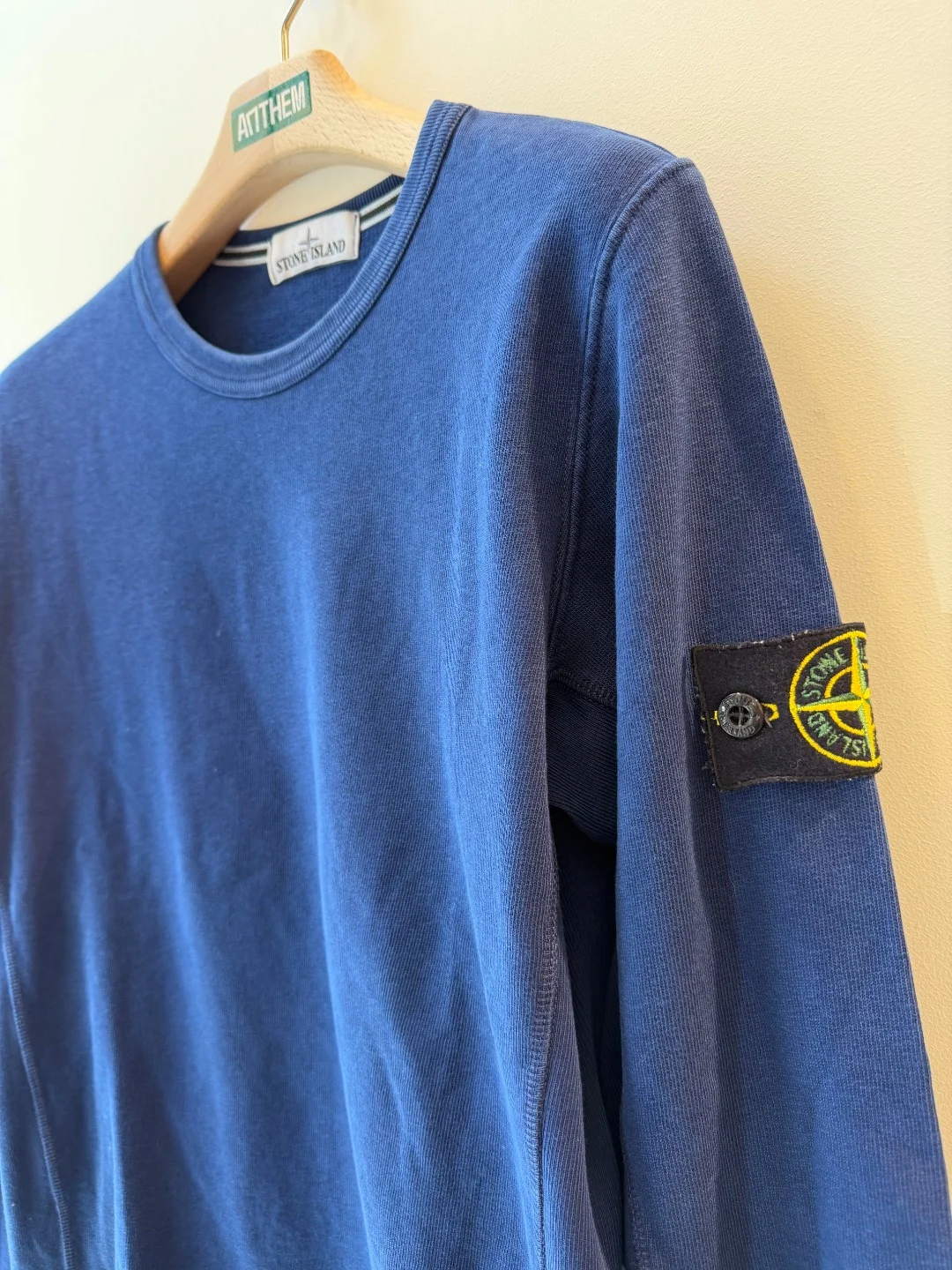 Stone Island Malfilè Crewneck Blu
