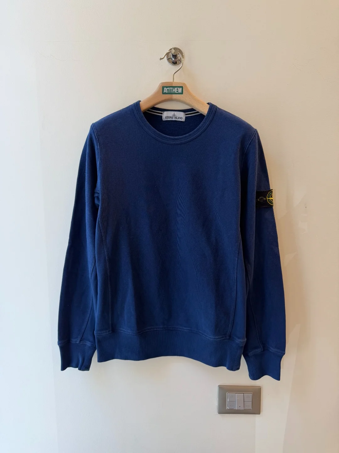 Stone Island Malfilè Crewneck Blu