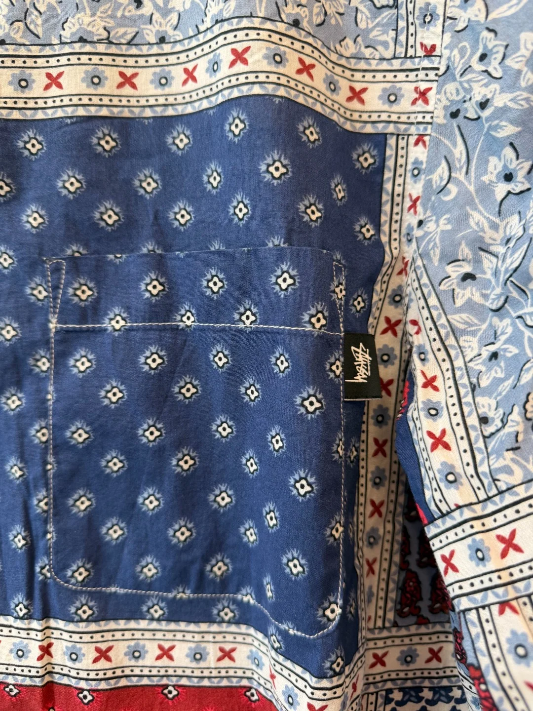 Stussy Paisley Blue Shirt