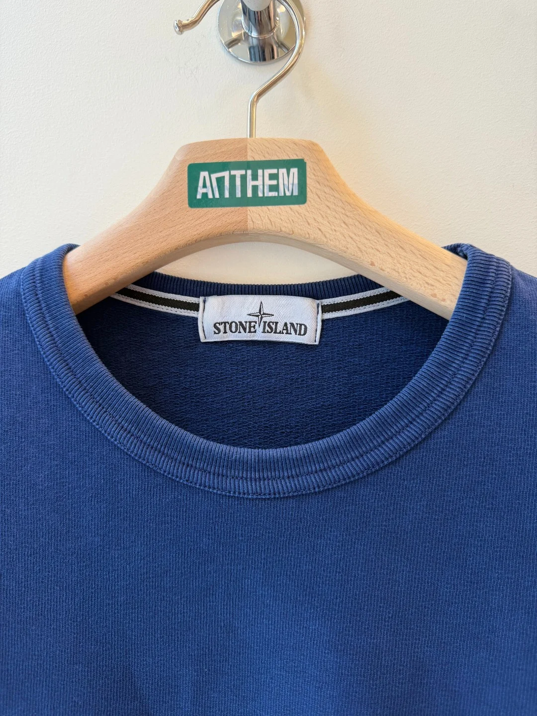 Stone Island Malfilè Crewneck Blu