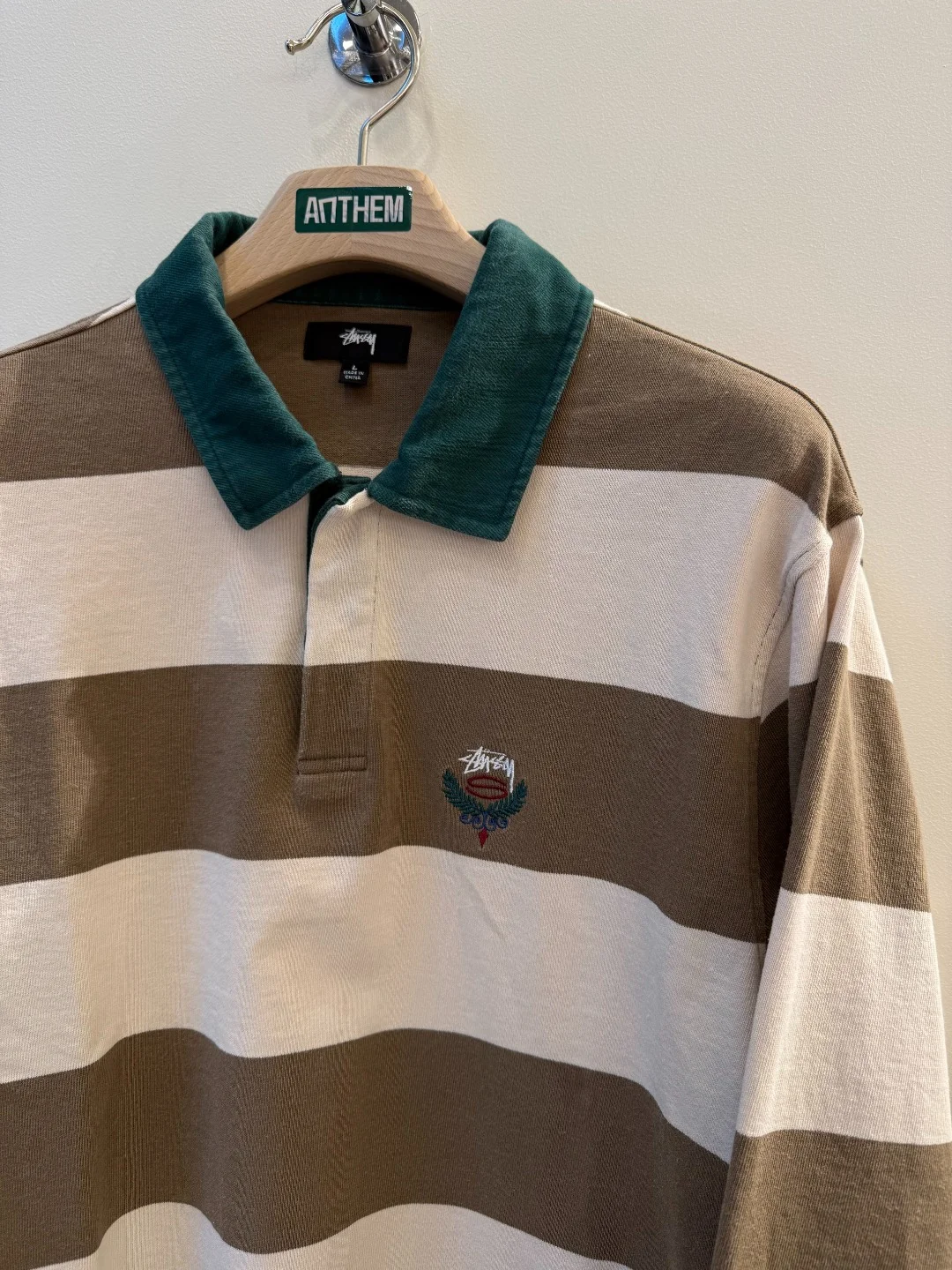 Stussy Longsleeve Stripe Brown – L