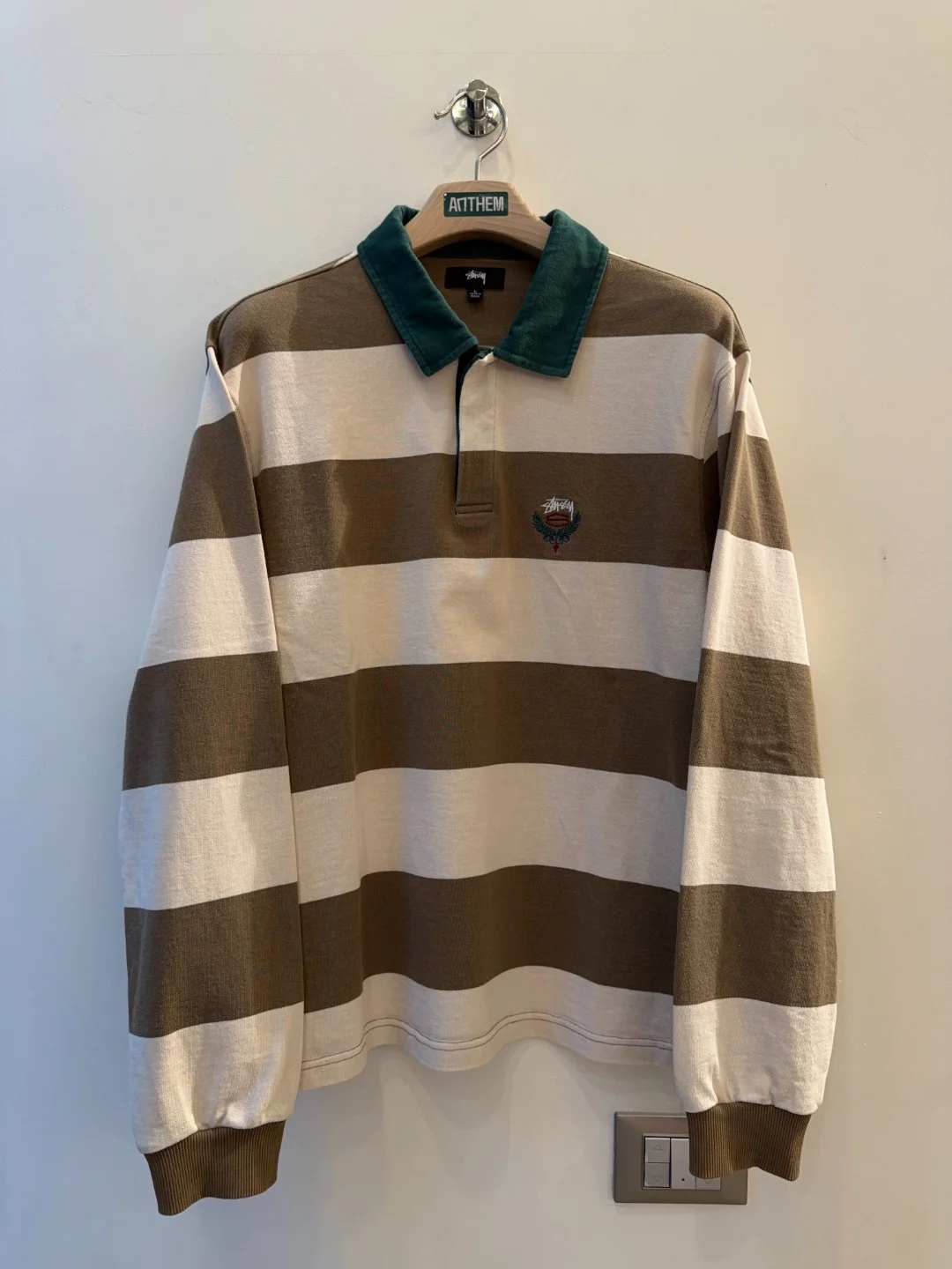 Stussy Longsleeve Stripe Brown - L
