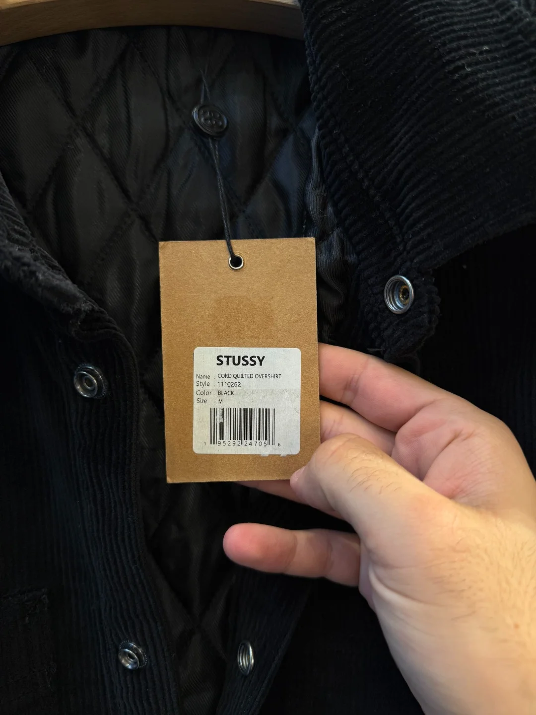 Stussy Cord Quilted Overshirt FW22 – M