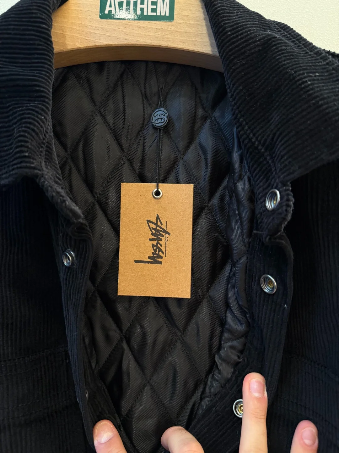 Stussy Cord Quilted Overshirt FW22 – M