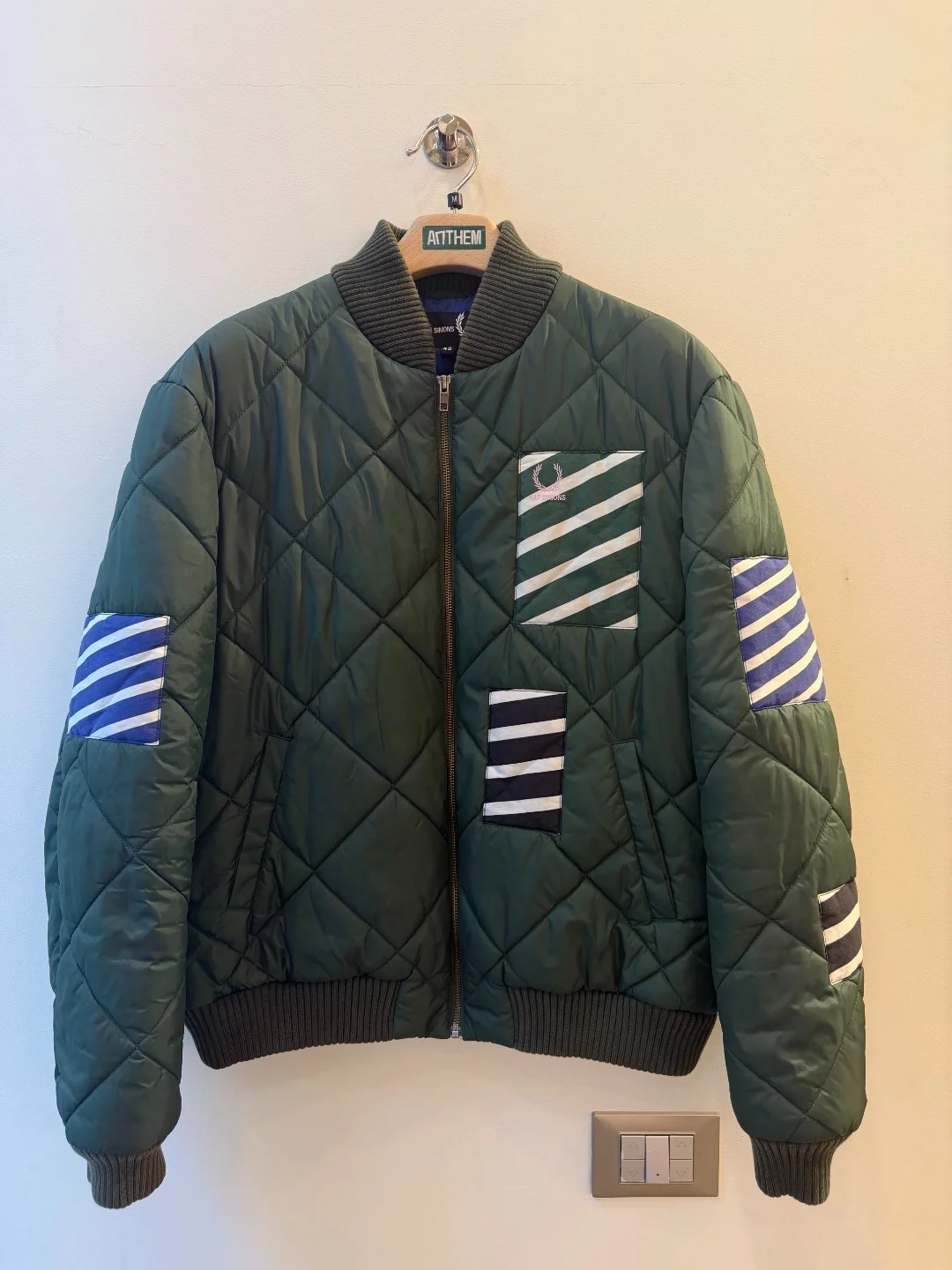 Raf Simons Tapered Patch Bomber Green