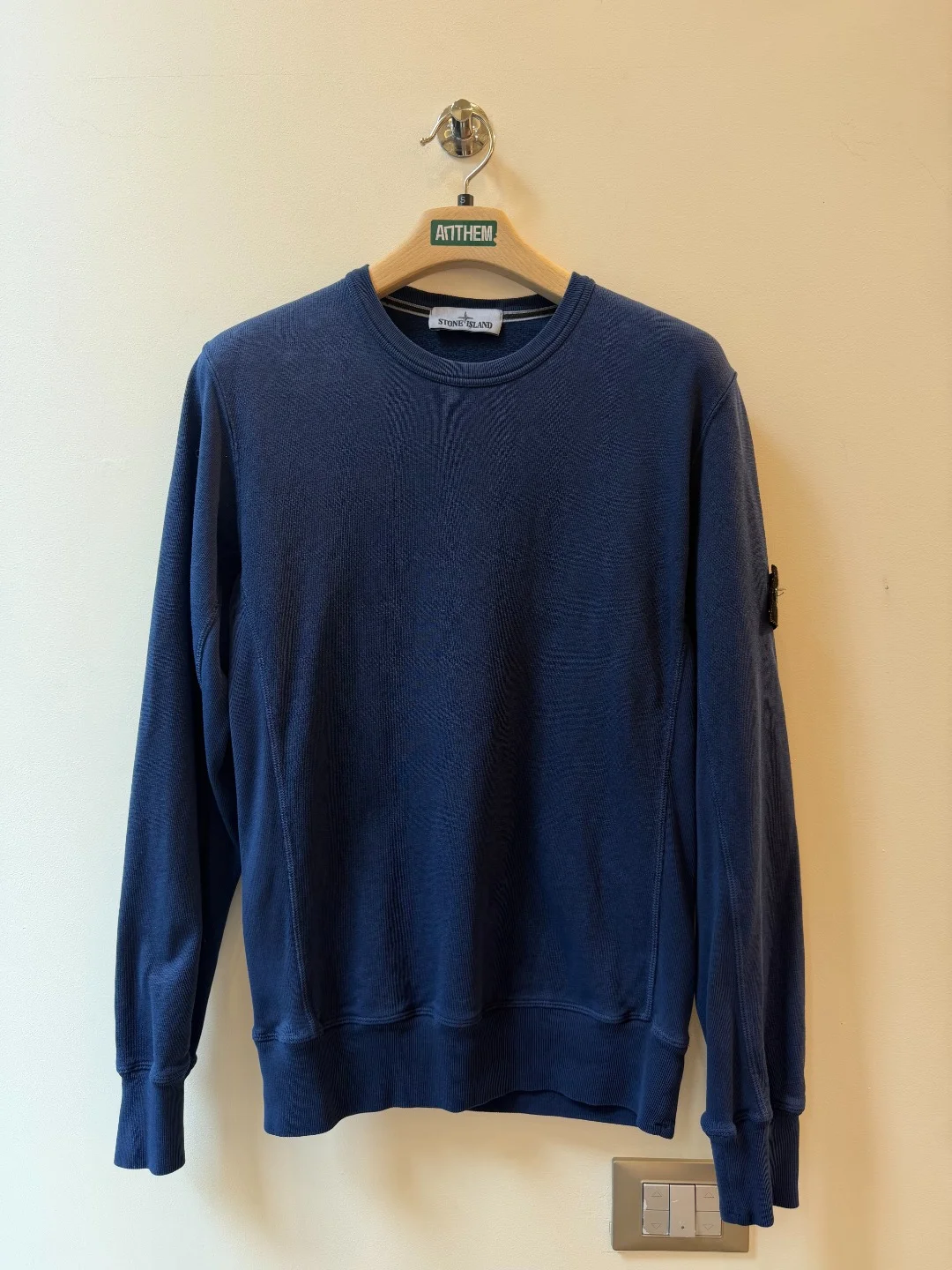 Stone Island Malfilè Crewneck Blu