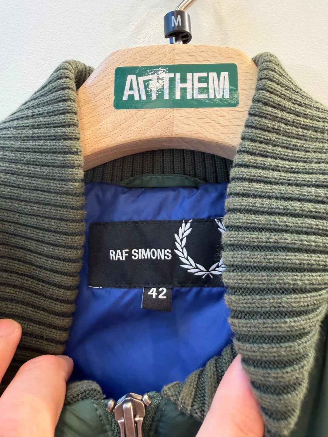 Raf Simons Tapered Patch Bomber Green