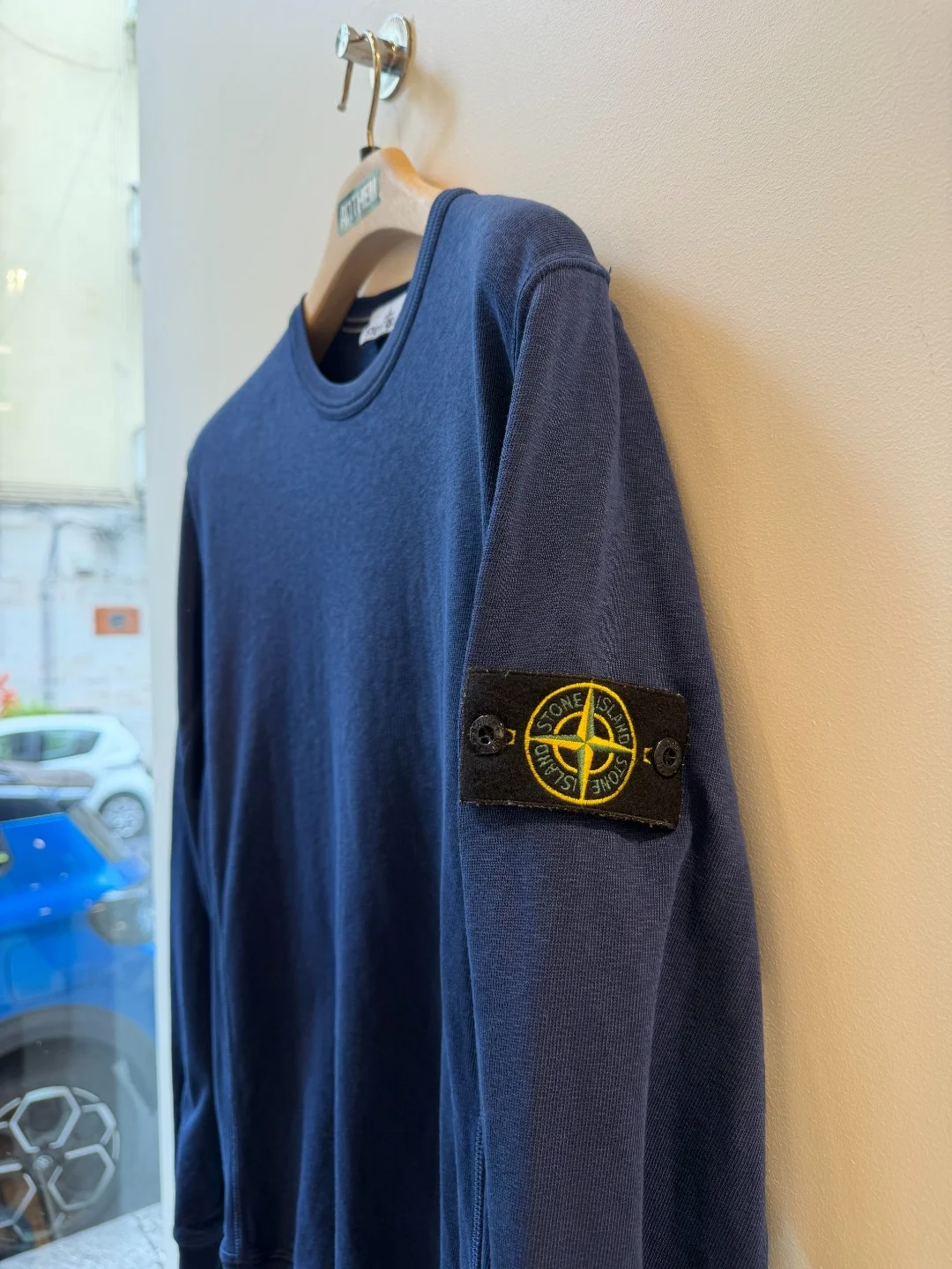 Stone Island Malfilè Crewneck Blu