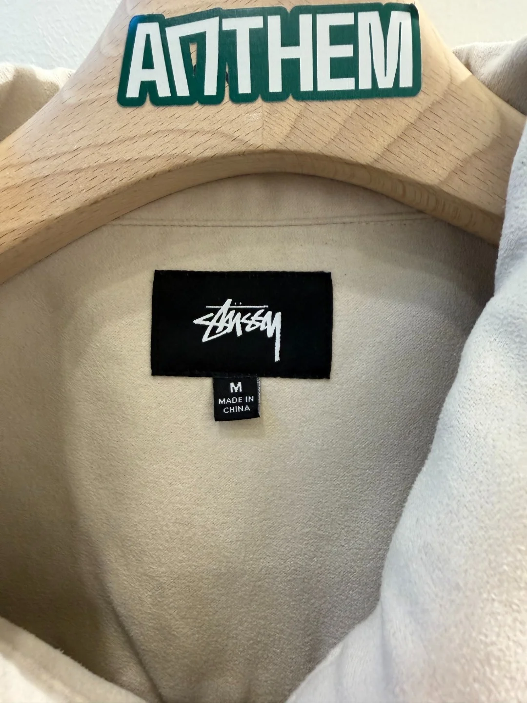 Stussy Suede White Jacket – M