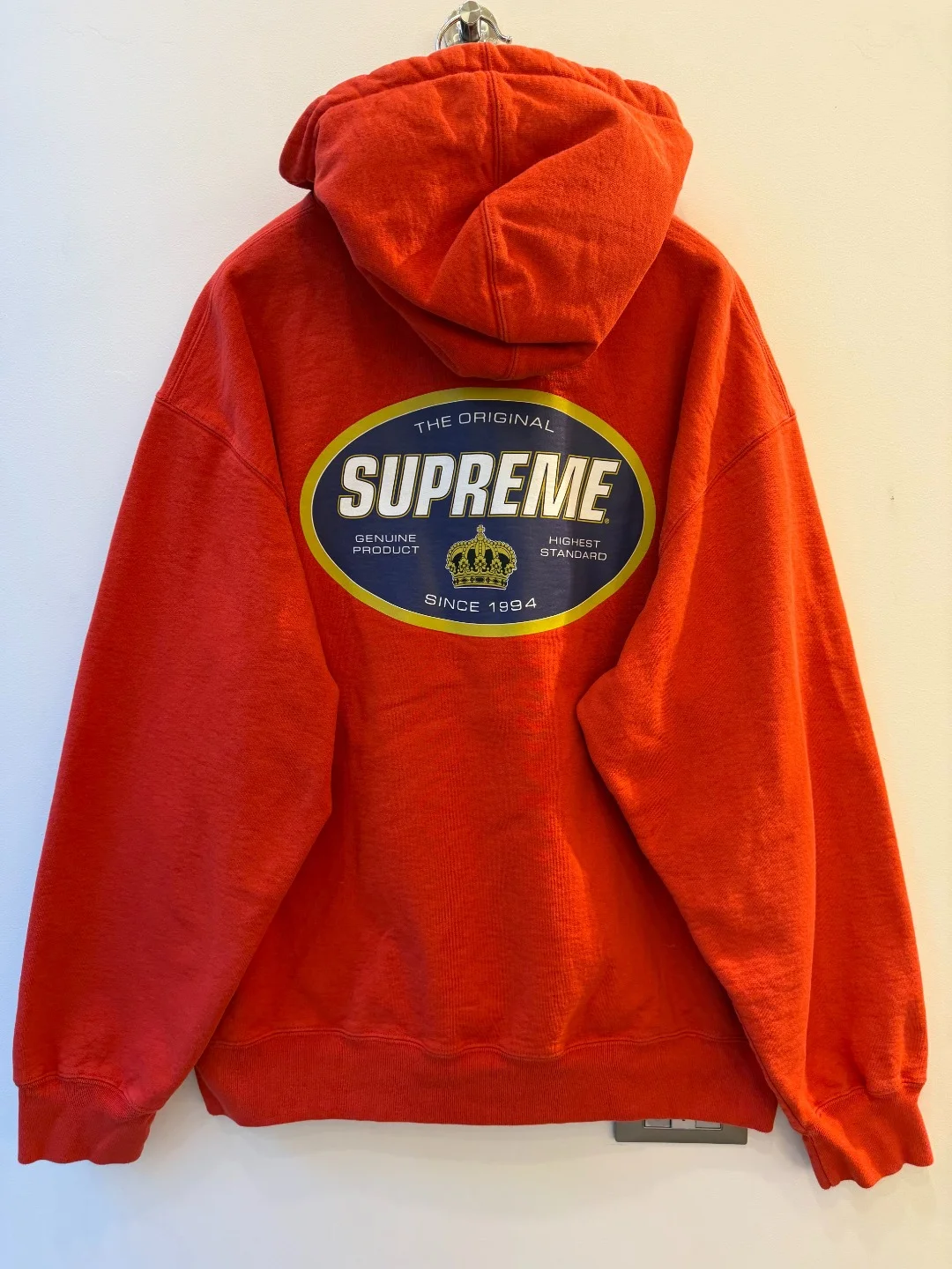 FW23 Supreme Crown Burnt Hoodie – XXL