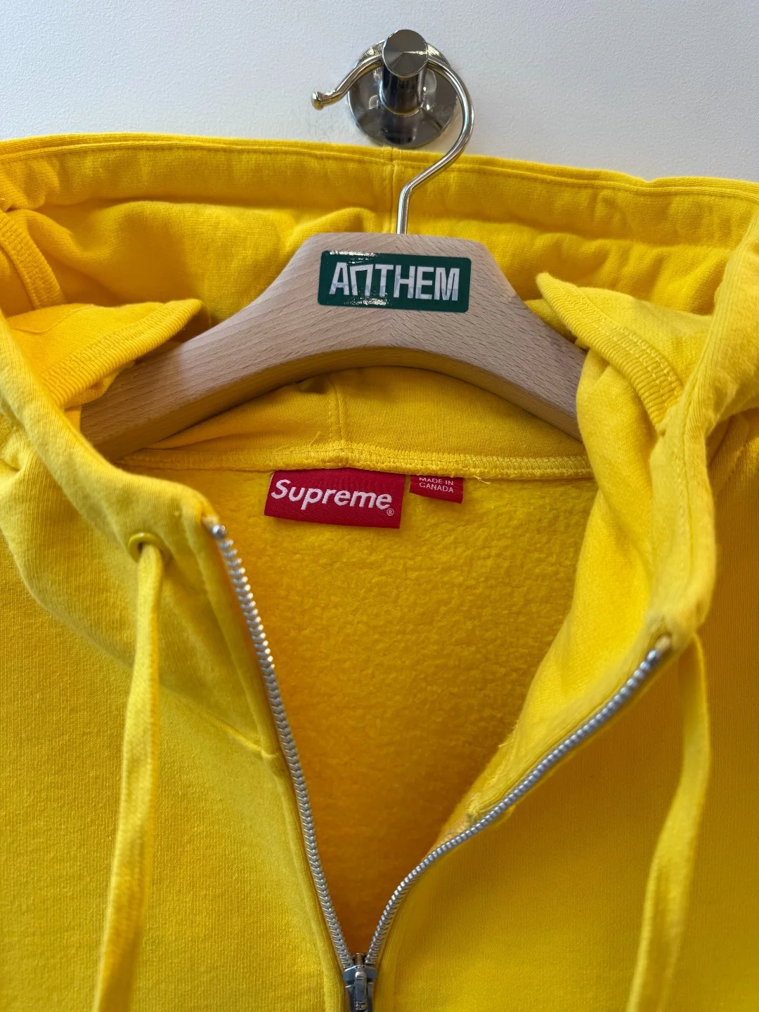 Supreme Zip Hoodie Yellow – L