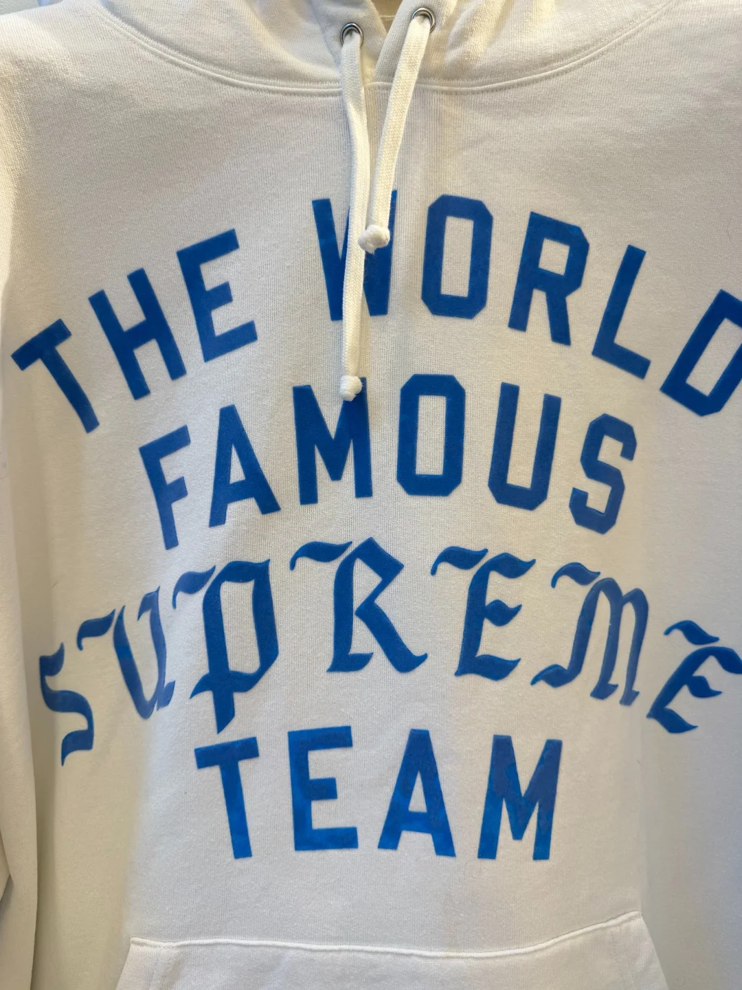 SS23 Supreme Team Flocked Hoodie – XXL