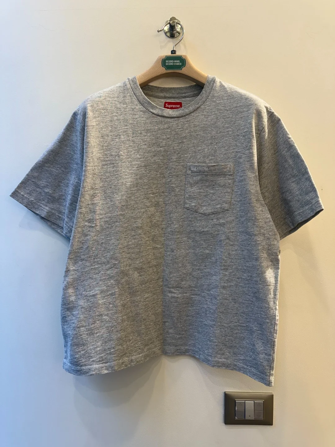 Supreme Pocket Tee Grey - M