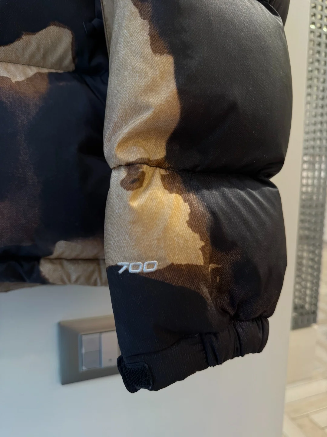 Supreme The North Face Bleached Denim Nuptse