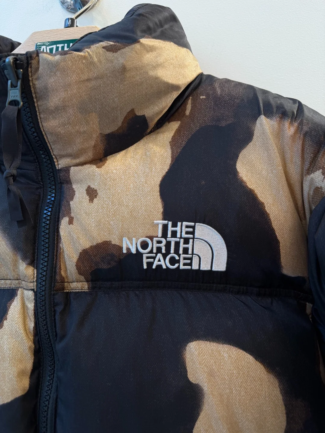 Supreme The North Face Bleached Denim Nuptse