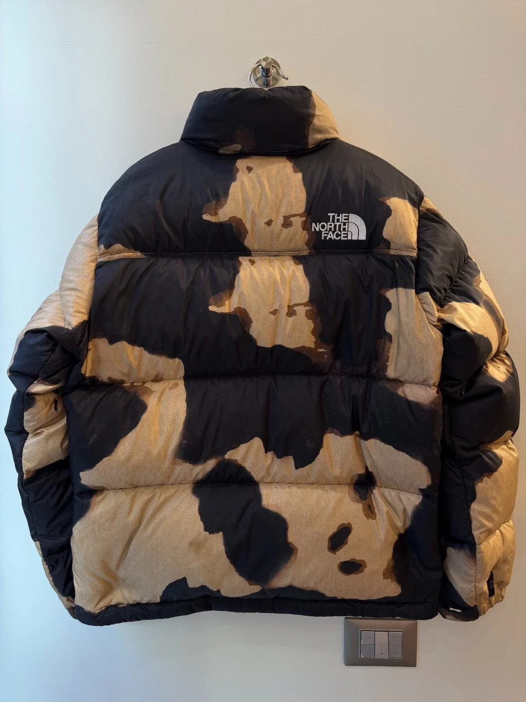 Supreme The North Face Bleached Denim Nuptse