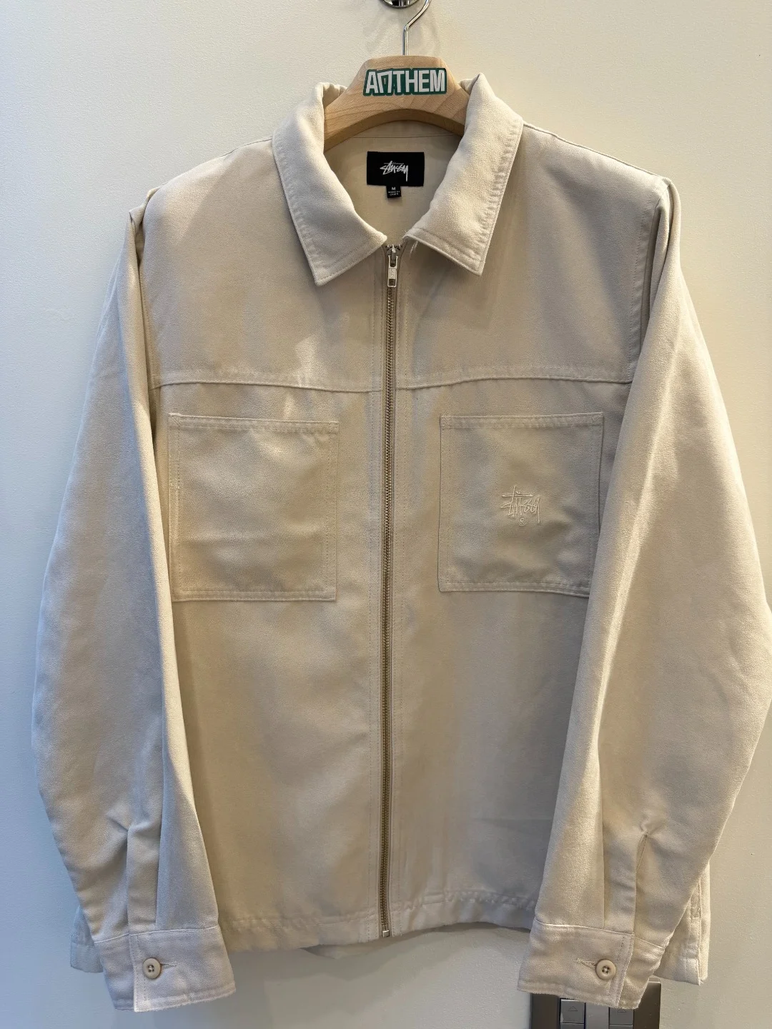 Stussy Suede White Jacket - M