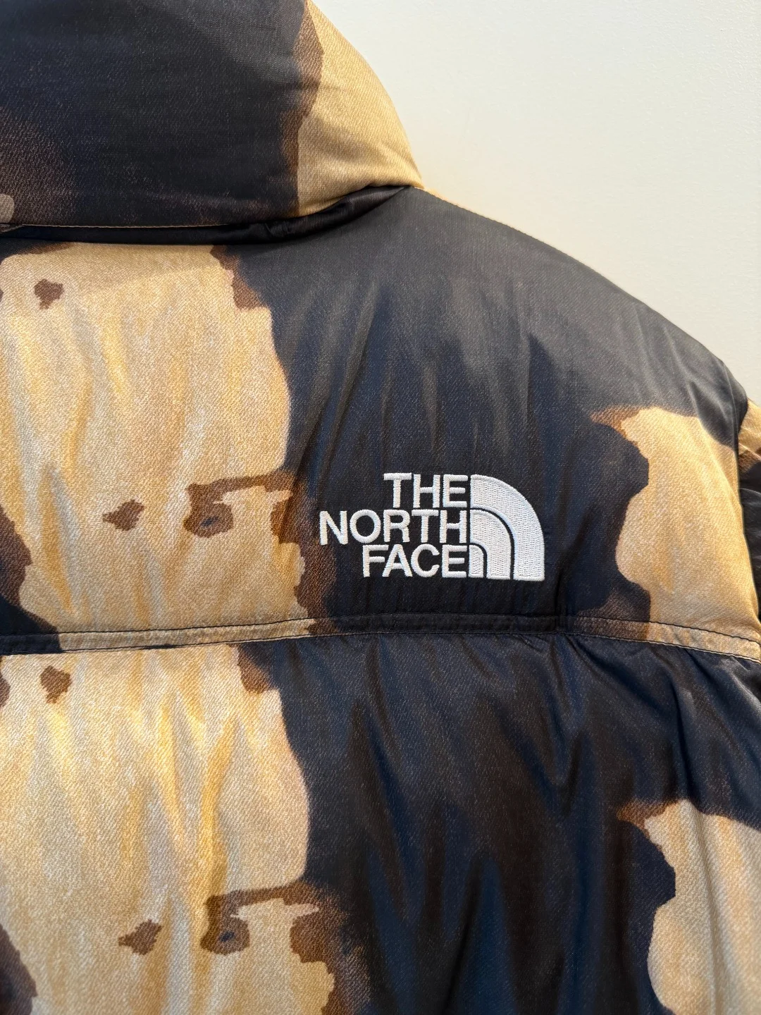 Supreme The North Face Bleached Denim Nuptse