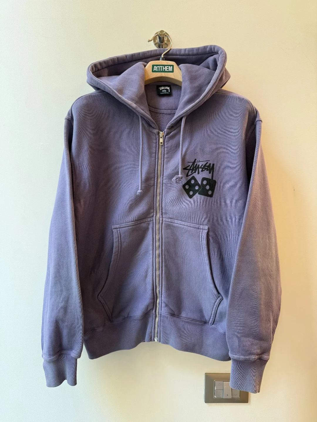 Stussy Zip Hoodie Purple - S