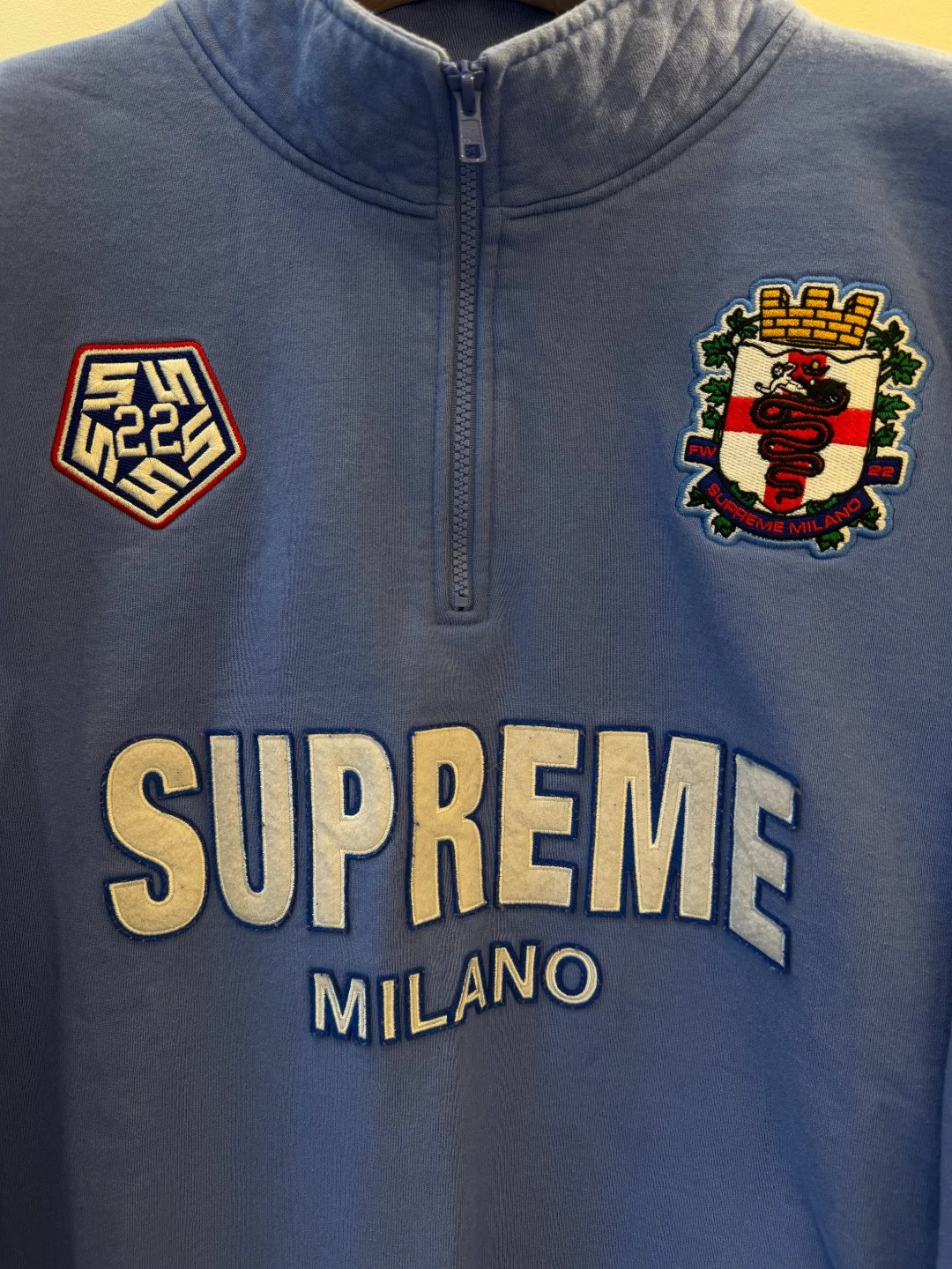 Supreme Italia Half Zip Sweat – XXL